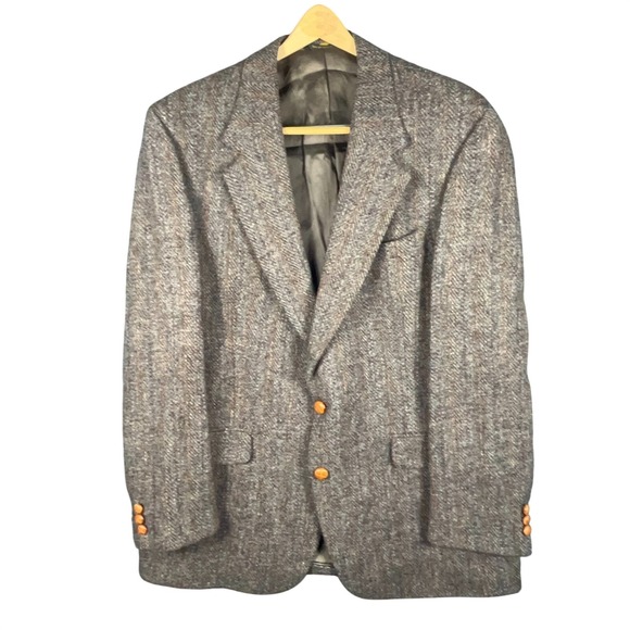 Coat Tails Harris Tweed Sports Blazer Men's 100% Pure Scottish Wool Made in USA